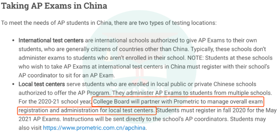 CB宣布：2021 AP China报名更换合作机构及网站！新合作伙伴Prometric与NEEA在报名方式上有什么不同？