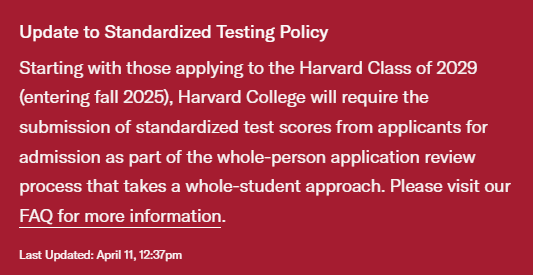突发！哈佛/加州理工恢复标化要求，全面标化的时代来了！|附2025Fall美国综合性大学TOP70标化政策表免费下载领取！